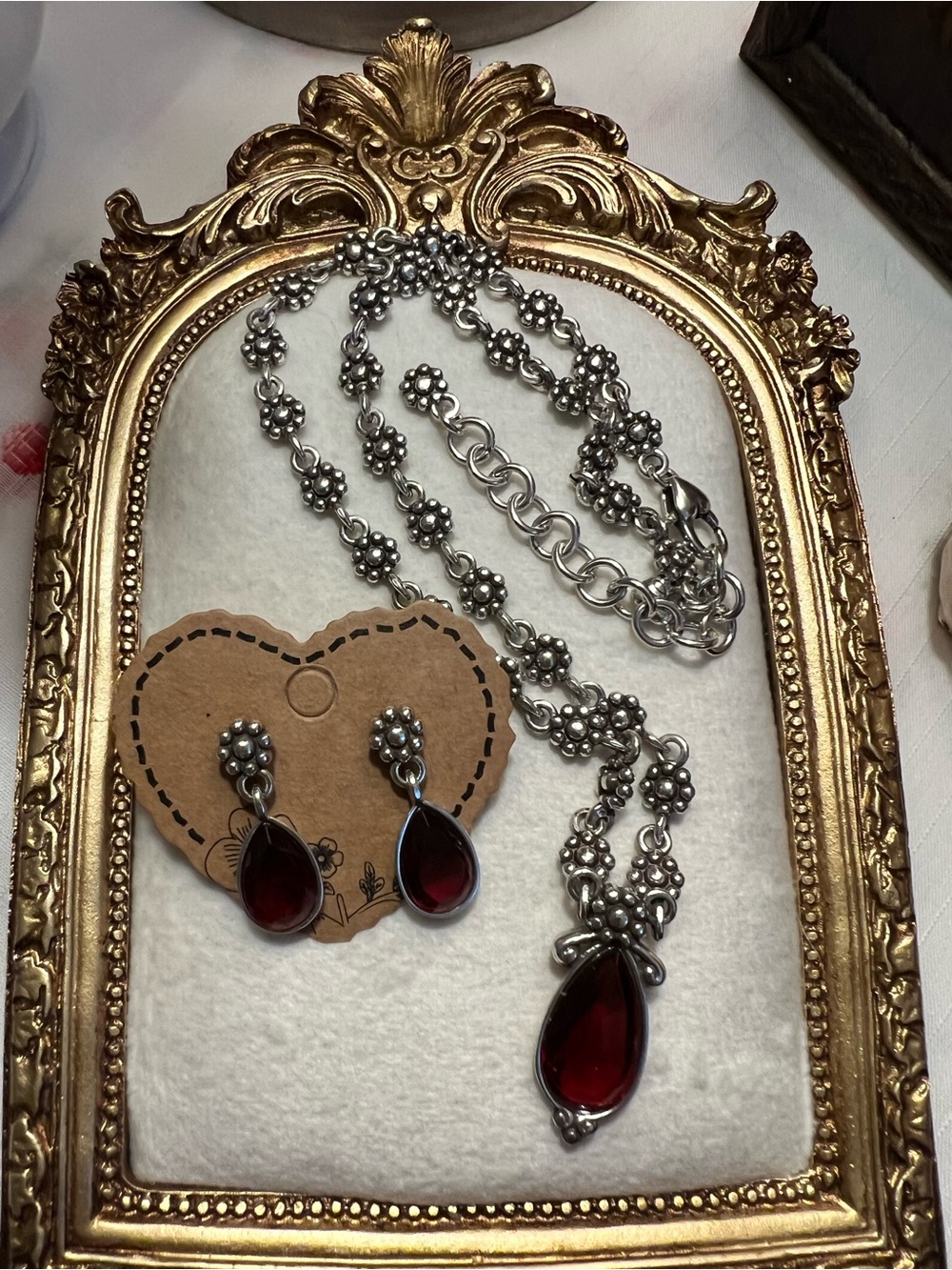 Brighton “La Vie En Rose” Necklace and Earring Set- RARE/RETIRED